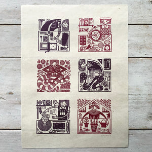 PRE-ORDER - Make It Good - *Limited Edition* linocut (magenta & purple, 30 x 40cm)