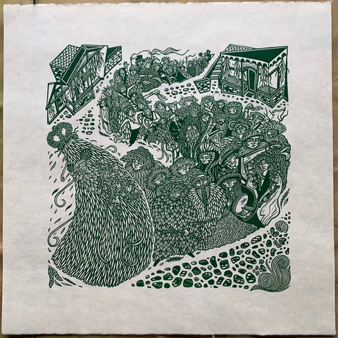 PRE-ORDER - Kill the Jack - *Limited Edition* linocut (dark green 42 x 42 cm)