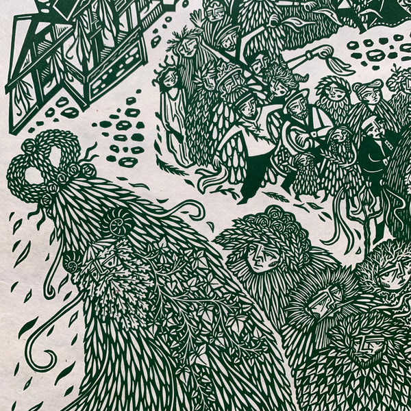 PRE-ORDER - Kill the Jack - *Limited Edition* linocut (dark green 42 x 42 cm)