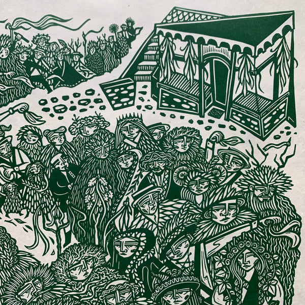 PRE-ORDER - Kill the Jack - *Limited Edition* linocut (dark green 42 x 42 cm)