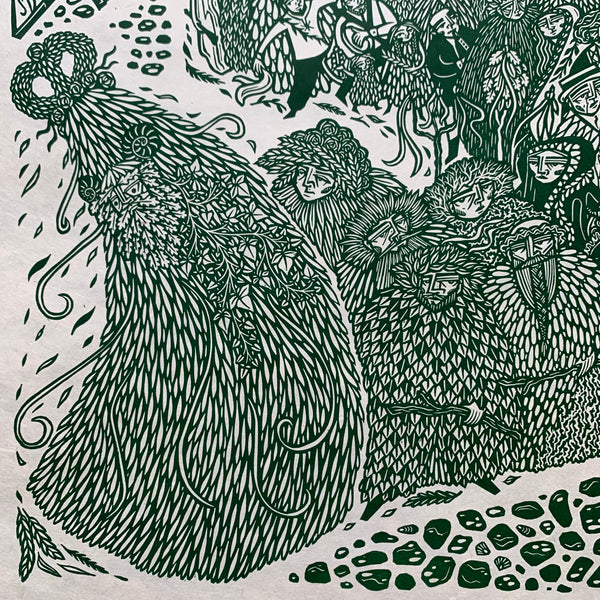 PRE-ORDER - Kill the Jack - *Limited Edition* linocut (dark green 42 x 42 cm)