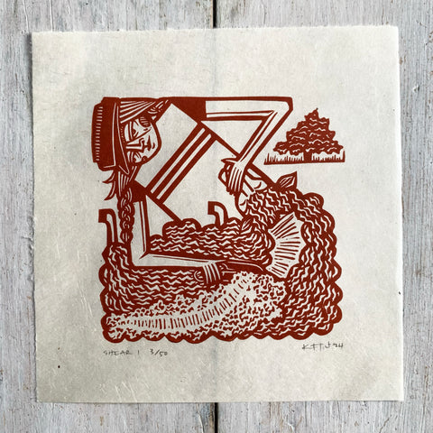 PRE-ORDER - Shear 1 *Limited Edition* (rust on Kitakata; 15 cm x 15 cm)