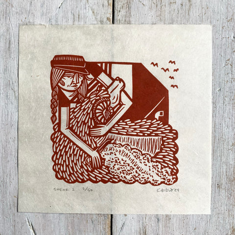PRE-ORDER - Shear 2 *Limited Edition* (rust on Kitakata; 15 cm x 15 cm)