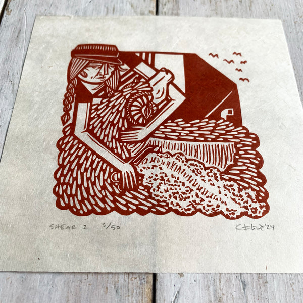 PRE-ORDER - Shear 2 *Limited Edition* (rust on Kitakata; 15 cm x 15 cm)