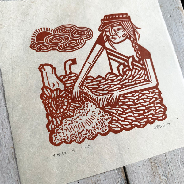 PRE-ORDER - Shear 3 *Limited Edition* (rust on Kitakata; 15 cm x 15 cm)