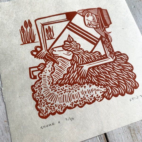PRE-ORDER - Shear 4 *Limited Edition* (rust on Kitakata; 15 cm x 15 cm)