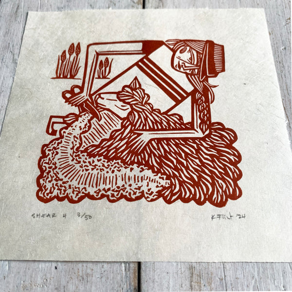 PRE-ORDER - Shear 4 *Limited Edition* (rust on Kitakata; 15 cm x 15 cm)