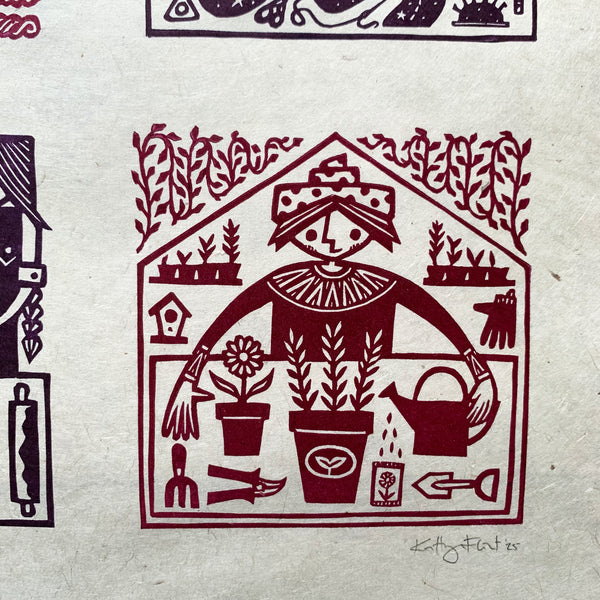 PRE-ORDER - Make It Good - *Limited Edition* linocut (magenta & purple, 30 x 40cm)