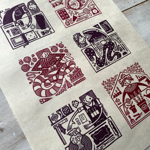 PRE-ORDER - Make It Good - *Limited Edition* linocut (magenta & purple, 30 x 40cm)