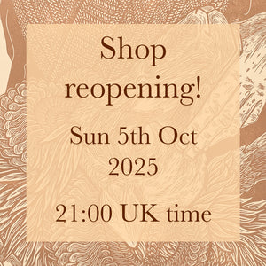 Shop reopens Sunday 5th October 2025 - 21:00 (9 pm) UK time!