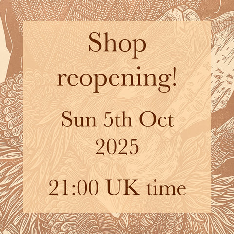 Shop reopens Sunday 5th October 2025 - 21:00 (9 pm) UK time!