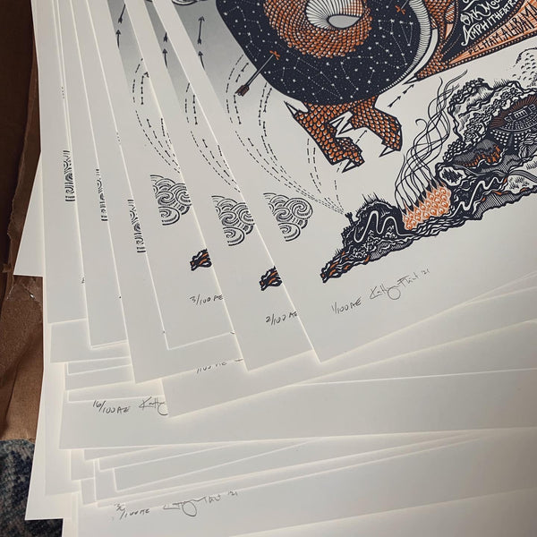 SOLD OUT - Phish tour poster - Pelham AL, signed ARTIST EDITION
