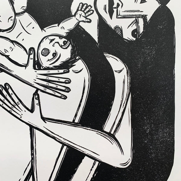 PRE-ORDER - ...And Child - *Limited Edition* linocut (black, 47 x 47 cm)