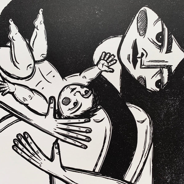 PRE-ORDER - ...And Child - *Limited Edition* linocut (black, 47 x 47 cm)